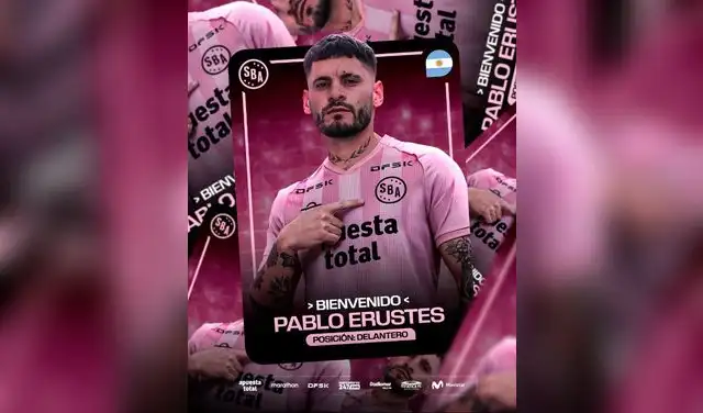 Pablo Erustes fue oficializado como nuevo delantero del Sport Boys.