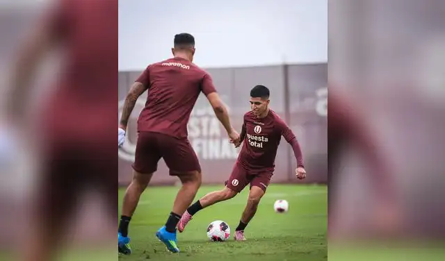 Piero Quispe realizó su primer entrenamiento con Universitario Piero Quispe realizó su primer entrenamiento con Universitario