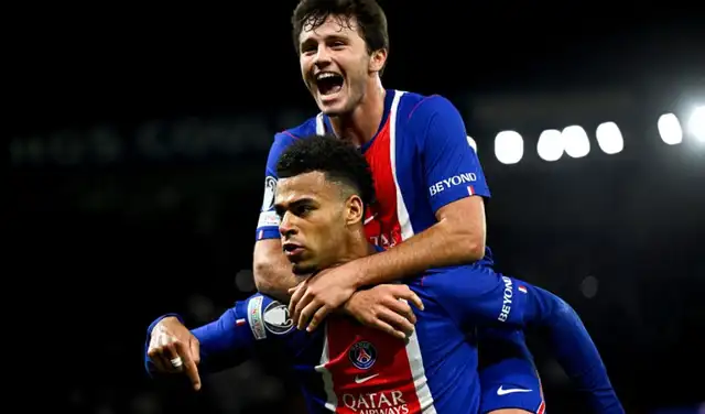 Desiré Doué anotó en la victoria de PSG ante Barcelona. Foto: Champions League