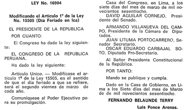 Congreso aprobó el feriado por el Día de la Vendimia de Ica.  