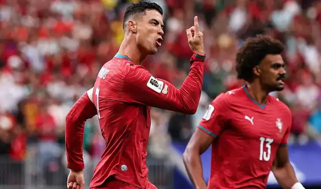 Cristiano Ronaldo anotó un doblete en la goleada de Portugal a Uzbekistán  