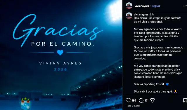 Vivian Ayres, Sporting Cristal