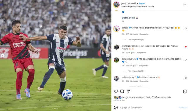 Jesús Castillo se pronunció y jugadores de Alianza Lima lo elogiaron.