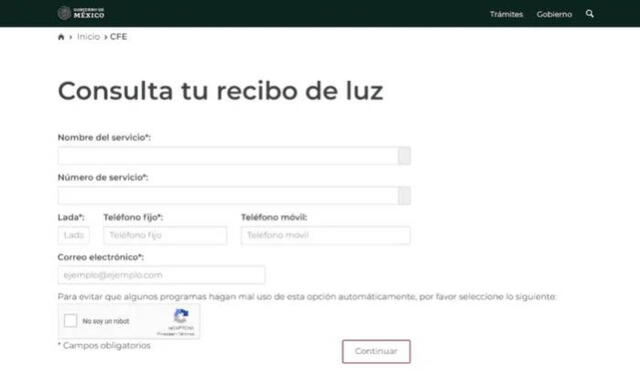 CFE recibo de pago
