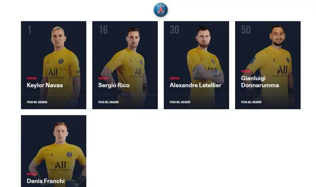 Arqueros del PSG para la presente temporada. Foto: Captura. Arqueros del PSG para la presente temporada. Foto: Captura.