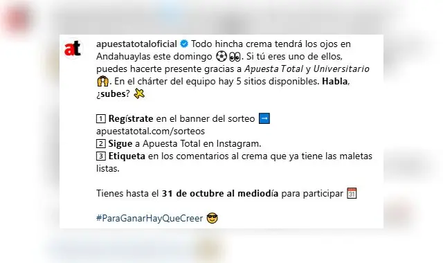 La publicación que sorprendió a hinchas de Universitario previo al partido ante Chankas    