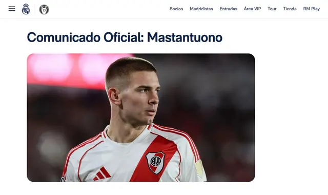 Franco Mastantuono Real Madrid