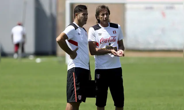 Daniel Ahmed y Ricardo Gareca en la FPF.