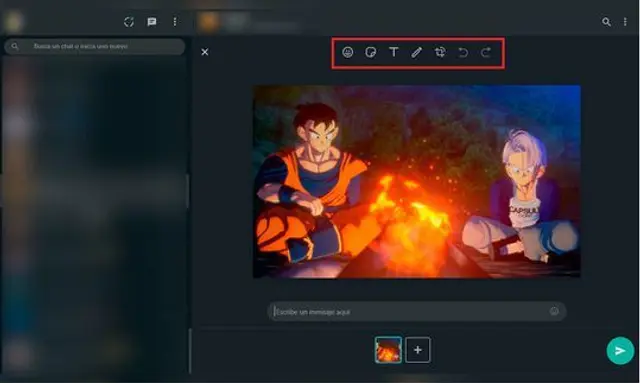 Editor de fotos de WhatsApp