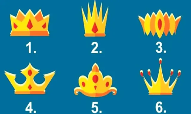 Test de personalidad, elige una corona, imagen completa.