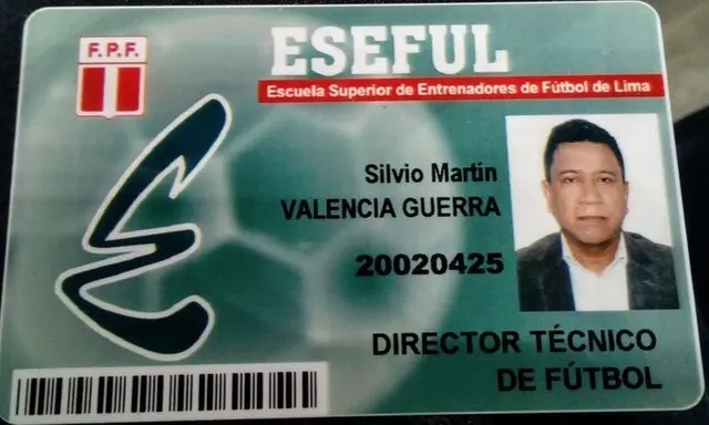 Silvio Valencia es director técnico de fútbol.