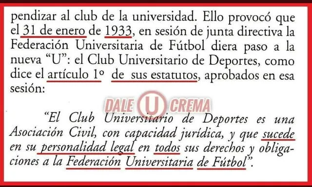 acta Federacion Universitaria Universitario de Deportes 