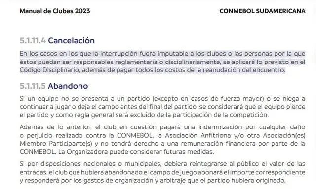 Sanciones CONMEBOL.