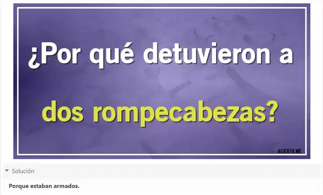 Las rompecabezas ya se encontraban armadas | Fuente: acierta.me   