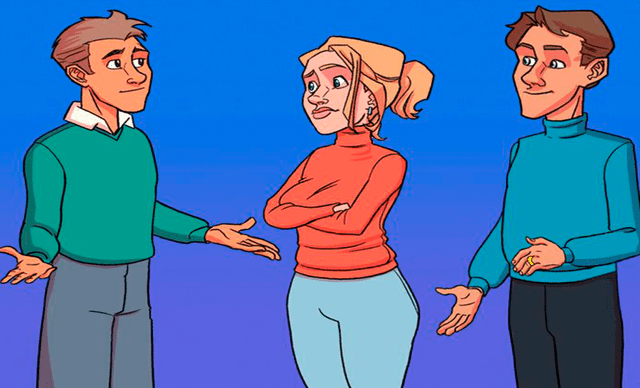 Acertijo visual, ¿quién es el marido de la mujer? imagen. Acertijo visual, ¿quién es el marido de la mujer? imagen.
