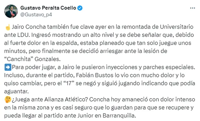 Jairo Concha, Universitario de Deportes
