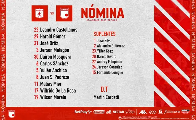 Once confirmado de Santa Fe   