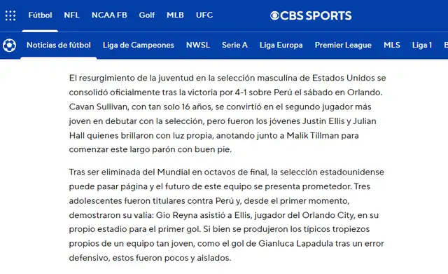CBS Sports reconoció el rendimiento de los debutantes