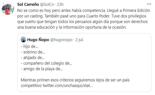 Foto: Sol Carreño Twitter   