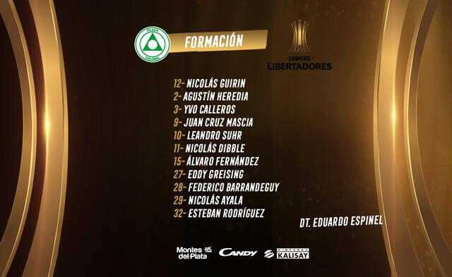 Alineación confirmada de Plaza Colonia.
