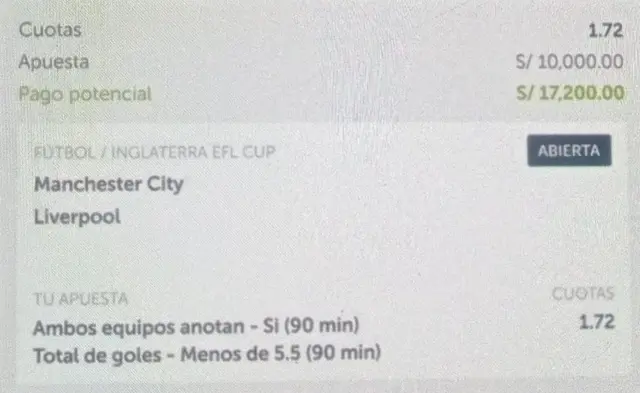 Manchester City vs. Liverpool