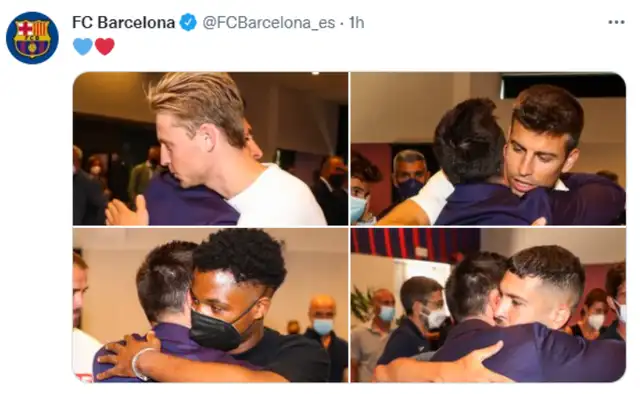 Lionel Messi se despidió de sus ahora ex compañeros.   