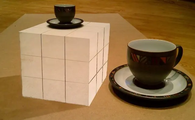 Ilusión óptica, ¿las 2 tazas son idénticas?, imagen.