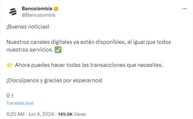 app bancolombia caída app bancolombia caída