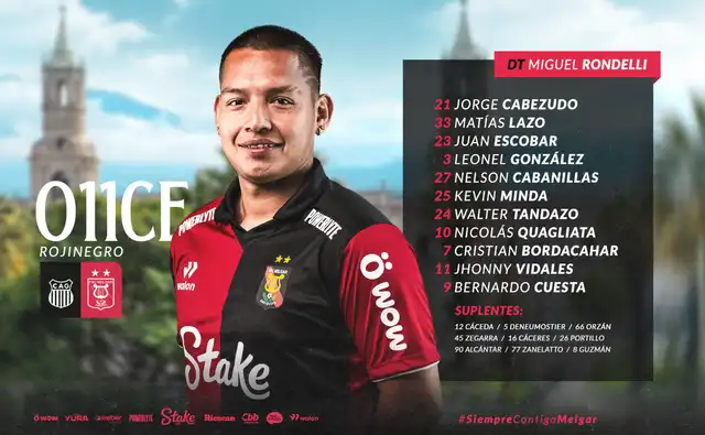 Alineación de Melgar.