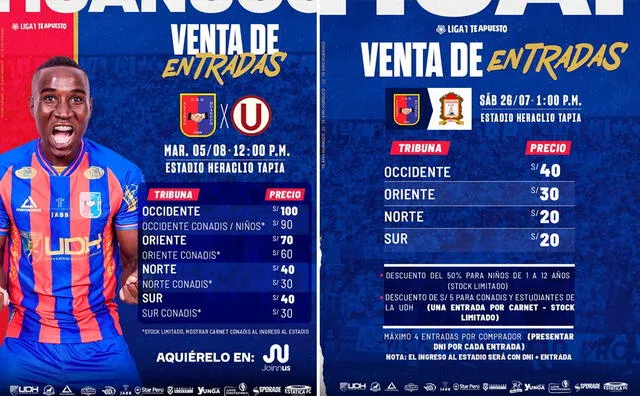 Entradas Universitario vs Alianza Universidad Entradas Universitario vs Alianza Universidad