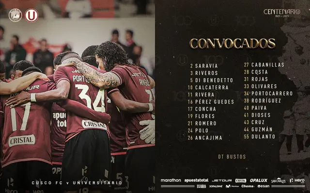 Universitario convocados Cusco FC