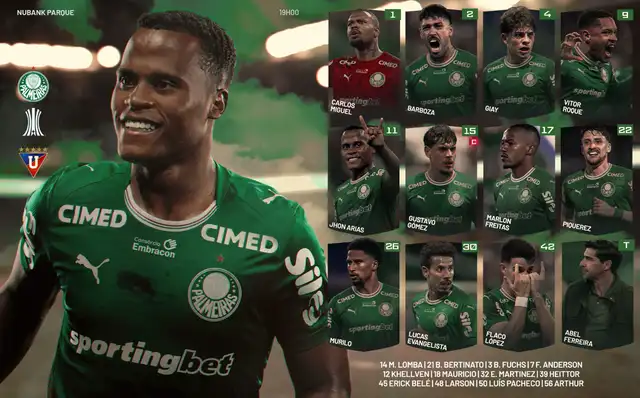 Alineación de Palmeiras.