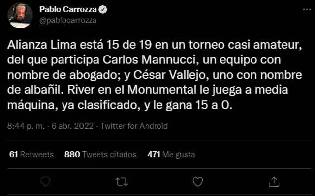 Alianza vs River