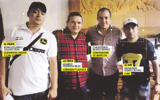 Cuauhtémoc Blanco con presuntos personajes de organización criminal