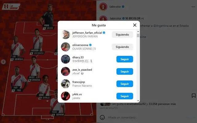 Oliver Sonne, Peru vs Argentina