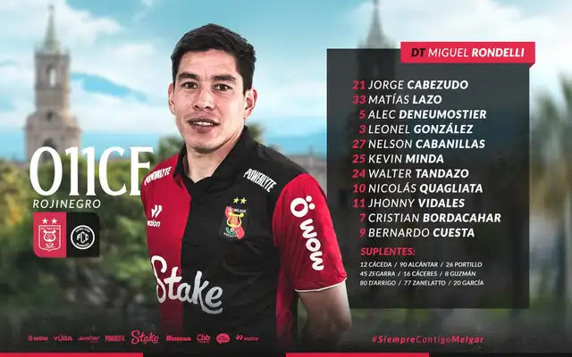 Alineación de Melgar. Alineación de Melgar.