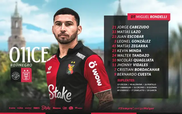 Alineación de Melgar. Alineación de Melgar.