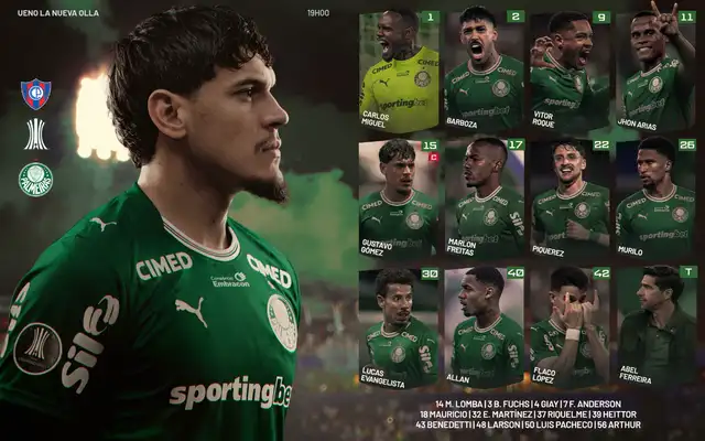 Alineación de Palmeiras.