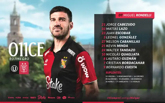 Alineación confirmada de Melgar. Foto: Melgar