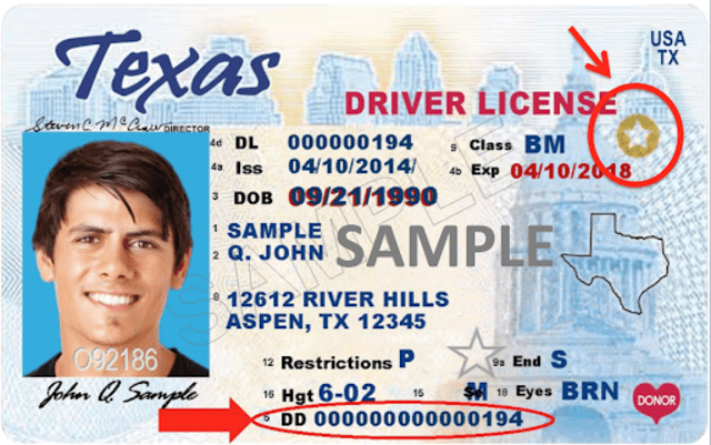 Licencia de conducir de Texas Licencia de conducir de Texas