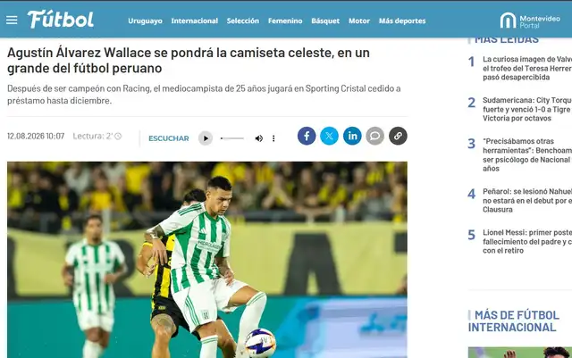 Agustín Álvarez Wallace, Sporting Cristal Agustín Álvarez Wallace, Sporting Cristal