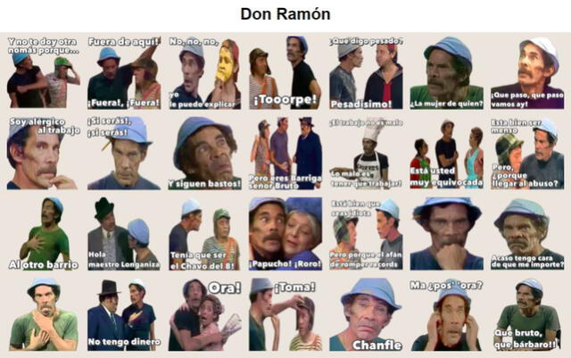 Stickers de Don Ramón para WhatsApp