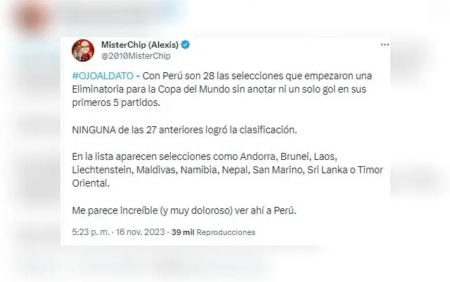 MisterChip a la selección peruana   