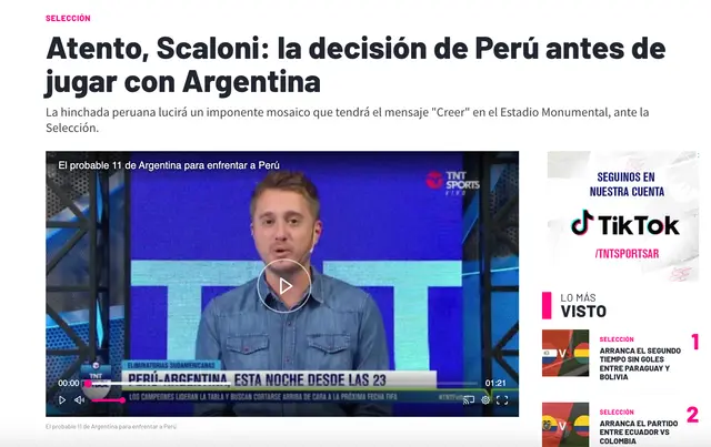 Perú vs Argentina