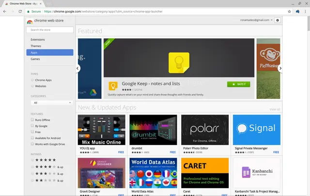 Tienda oficial chrome web store