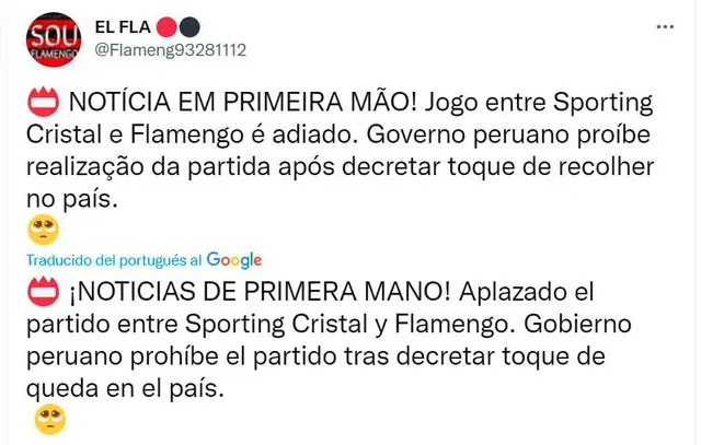Sporting Cristal vs Flamengo