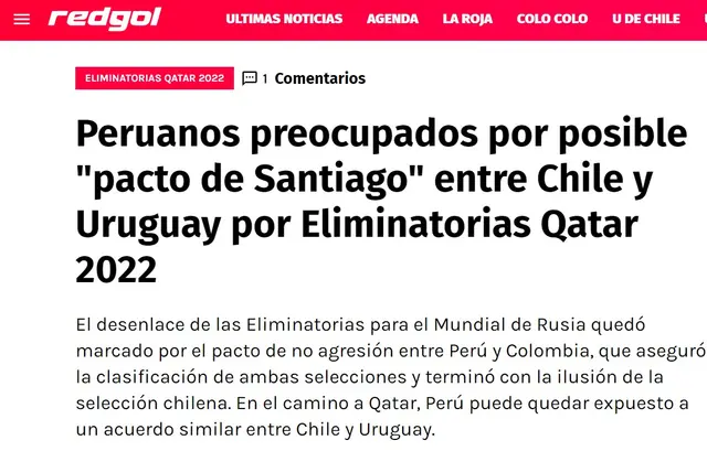 Medio Chileno indica que hay preocupación por 'Pacto de Santiago'   