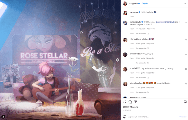 <strong>"Hola, soy Melody", escribió Katy Perry al anunciar su nuevo proyecto</strong>   