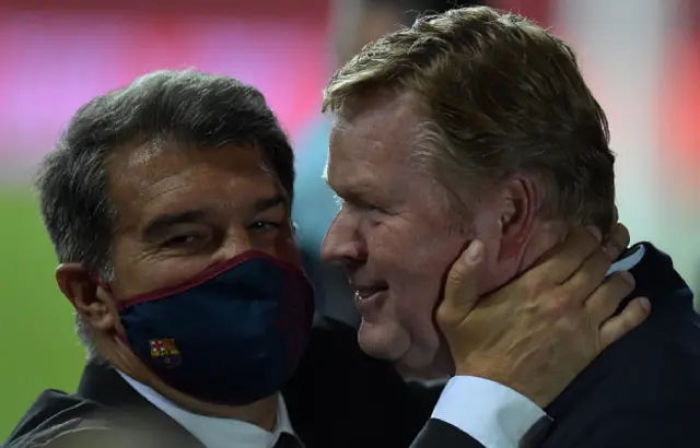 Joan Laporta Ronald Koeman Barcelona