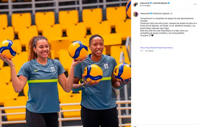 Publicación de Maeva Orlé para Clarivett Yllescas
